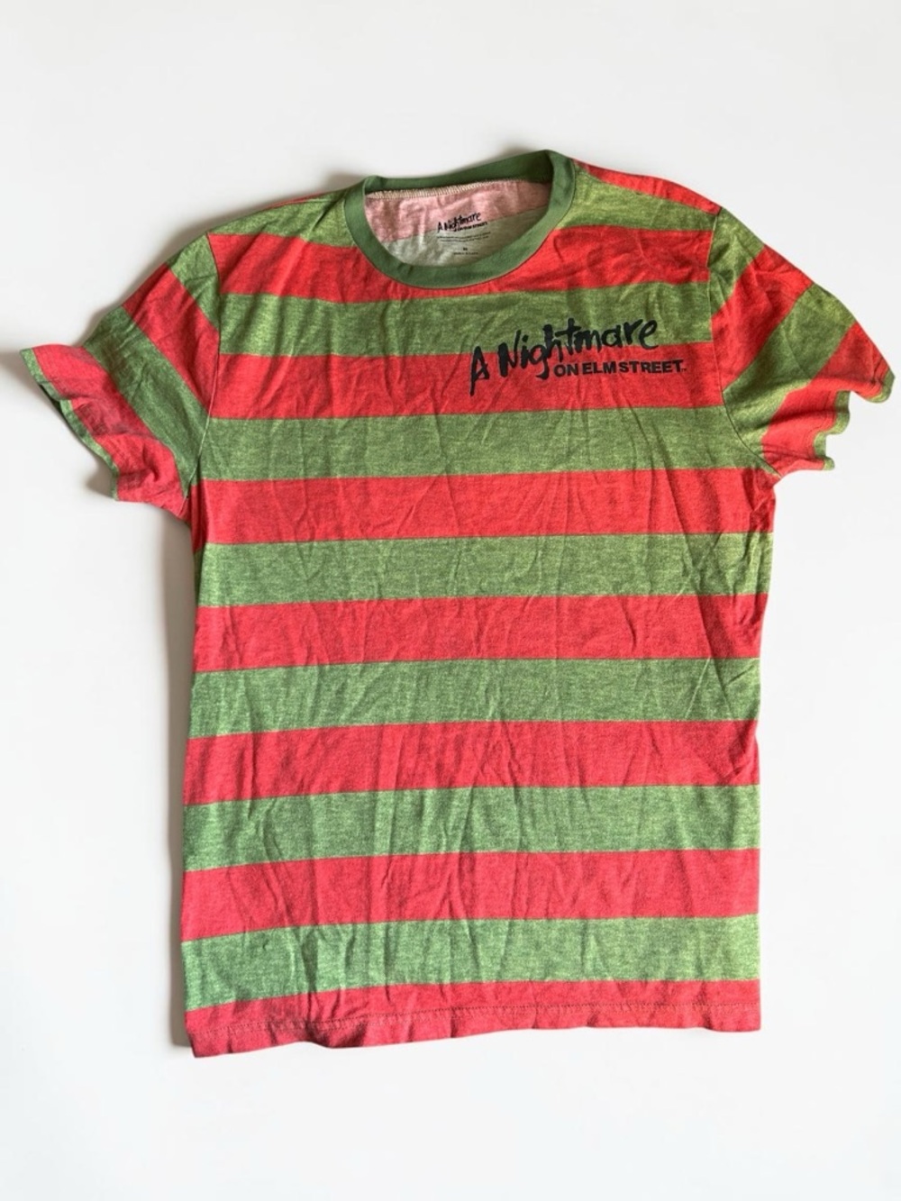 Nightmare on Elm Street Freddy Krueger Striped Tee Men’s M Horror Shirt